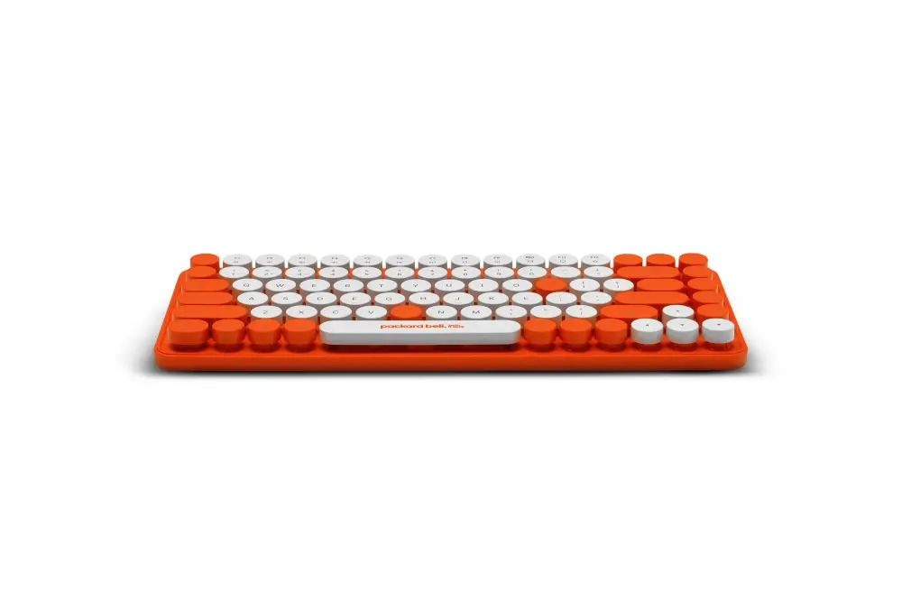 Комплект, PackardBell The Dot Combo, PBA 600, BT Keyboard and mouse, Ergonomic Slim Design, Quiet Keys, US layout, Orange - image 4