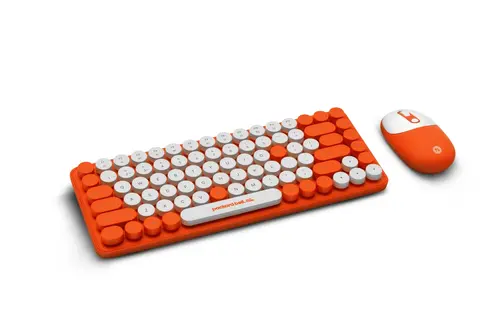 Комплект, PackardBell The Dot Combo, PBA 600, BT Keyboard and mouse, Ergonomic Slim Design, Quiet Keys, US layout, Orange - 7