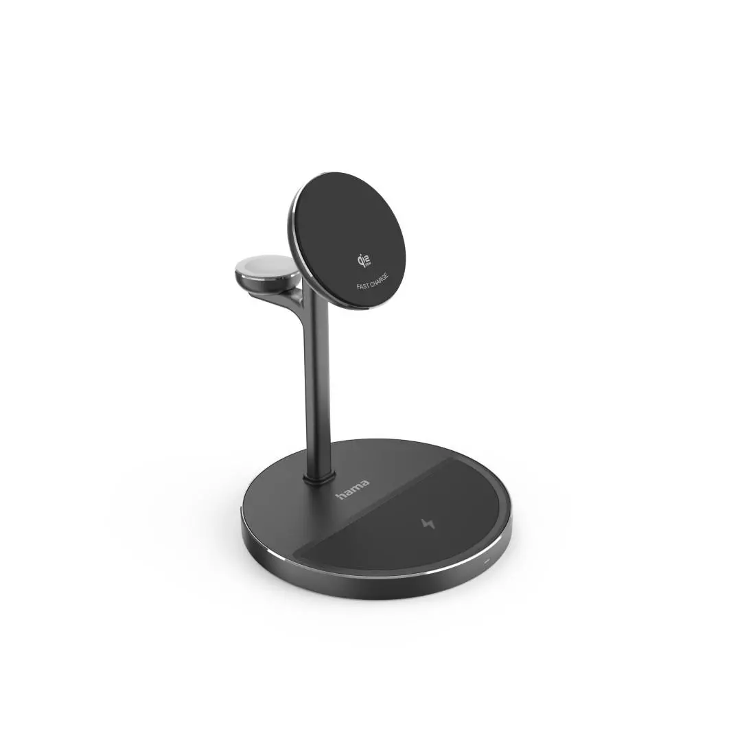 HAMA Stație de încărcare wireless 3 în 1, Qi2, 15 W, încărcare rapidă prin inducție