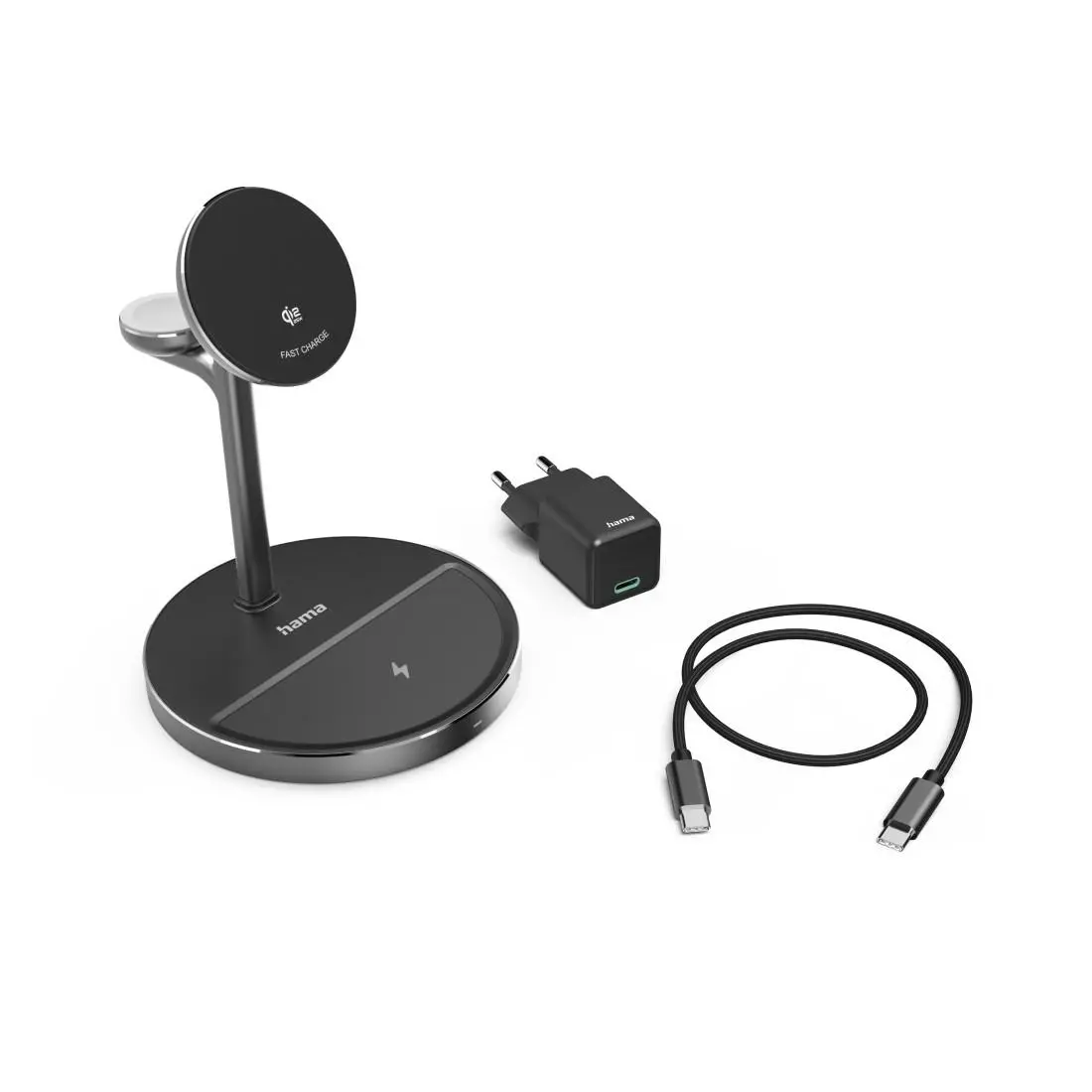 HAMA Безжична зарядна станция 3 в 1, Qi2, 15 W, индуктивно бързо зареждане - image 7