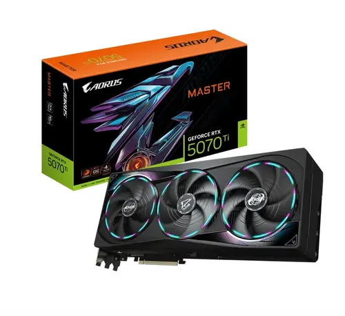 Видео карта, Gigabyte Aorus GeForce RTX 5070 Ti 16GB GDDR7 Master