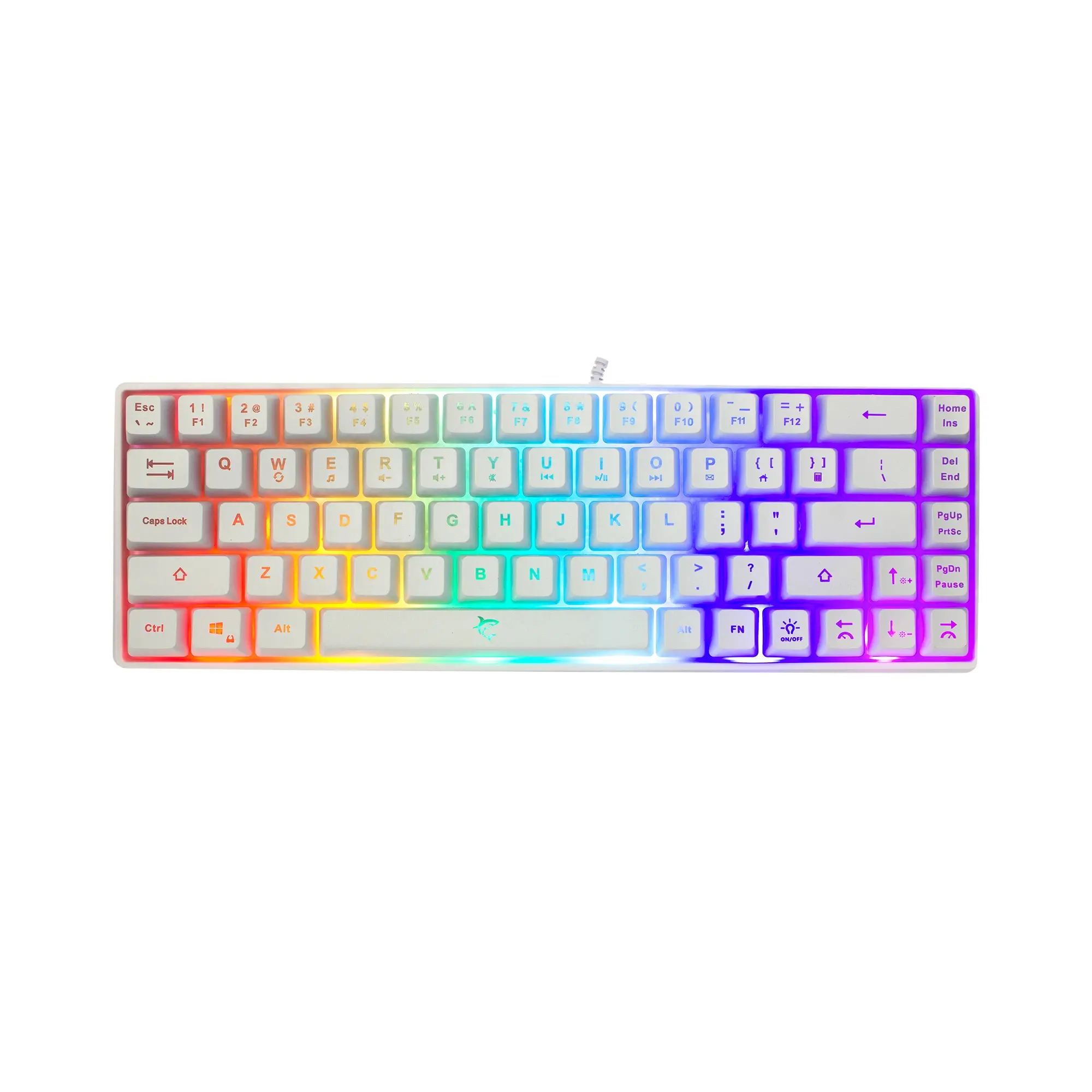 White Shark геймърска клавиатура Gaming Keyboard RONIN - Membrane Switches (English US), White
