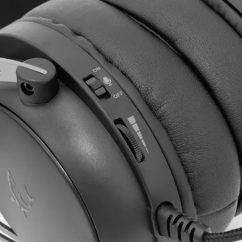 White Shark геймърски слушалки Gaming Headphones GORILLA BLACK/GREY - 53mm, Stereo 2.0 - 5