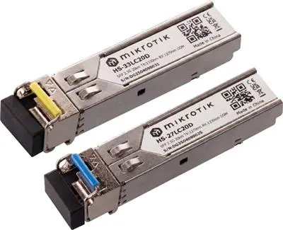 Modul optic MikroTik HS-2733LC20D, BiDi SFP, 1G/2.5G, SM, 20km, 2 buc