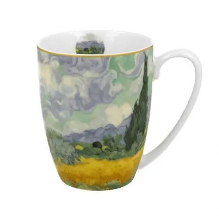 Cană de cafea/ceai, Câmp de grâu cu chiparoși de Van Gogh, 932101