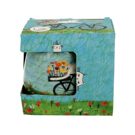 Чаша за чай с цедка и капаче котки на колело, 934111 - image 3