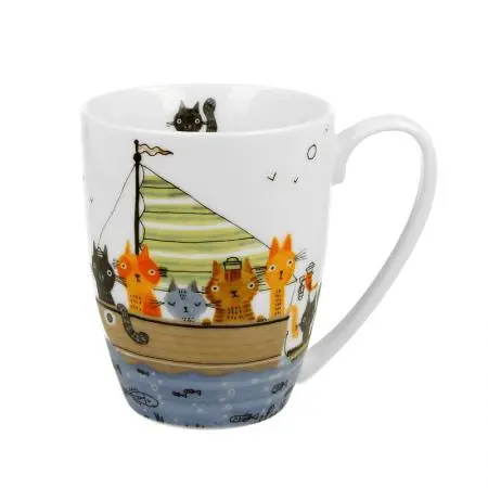 Cană de cafea/ceai - Pisici în barcă, 933701