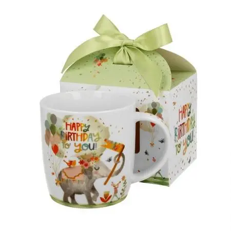 Cană pentru cafea/ceai cu Elefănțel și inscripția "Happy Birthday", 9311647 - image 2