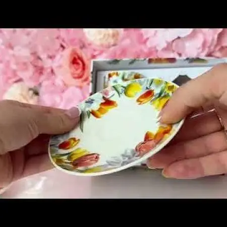 Две чаши за еспресо с чинийки, лалета, 937707 - image 3