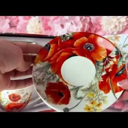 Две чаши за кафе/чай, макове, 939706 - 4