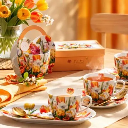 Две чаши за кафе/чай, лалета, 937706 - 2