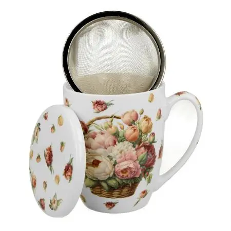 Чаша за кафе/чай, божури, 939610 - 2
