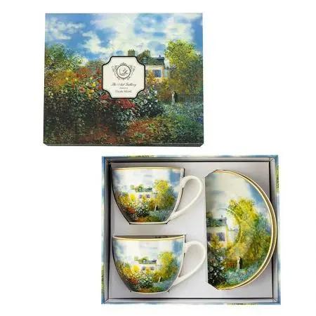 Две чаши за кафе/чай с чинийки, Клод Моне, 932206 - 6
