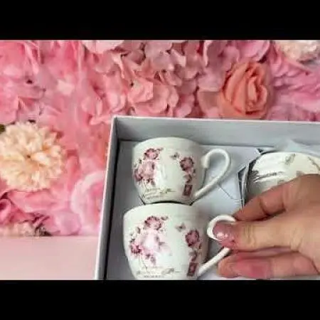 Комплект от две чаши за еспресо с чинийки, 930407 - image 2