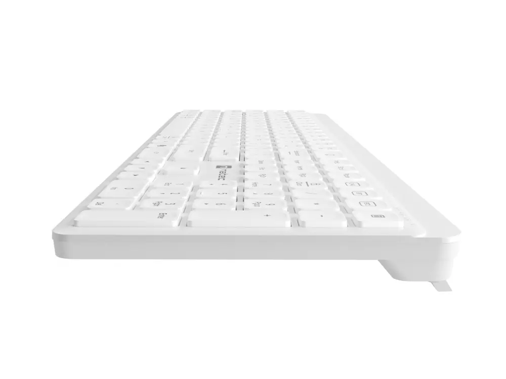 Клавиатура, Natec Wireless Keyboard Tang US, BT+2.4GHz, Silent, Slim, White - image 3