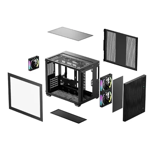 DeepCool кутия Case mATX - CG330 MESH 3F - 10