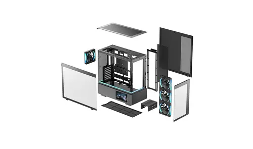 DeepCool кутия Case ATX - CH690 LCD - 12