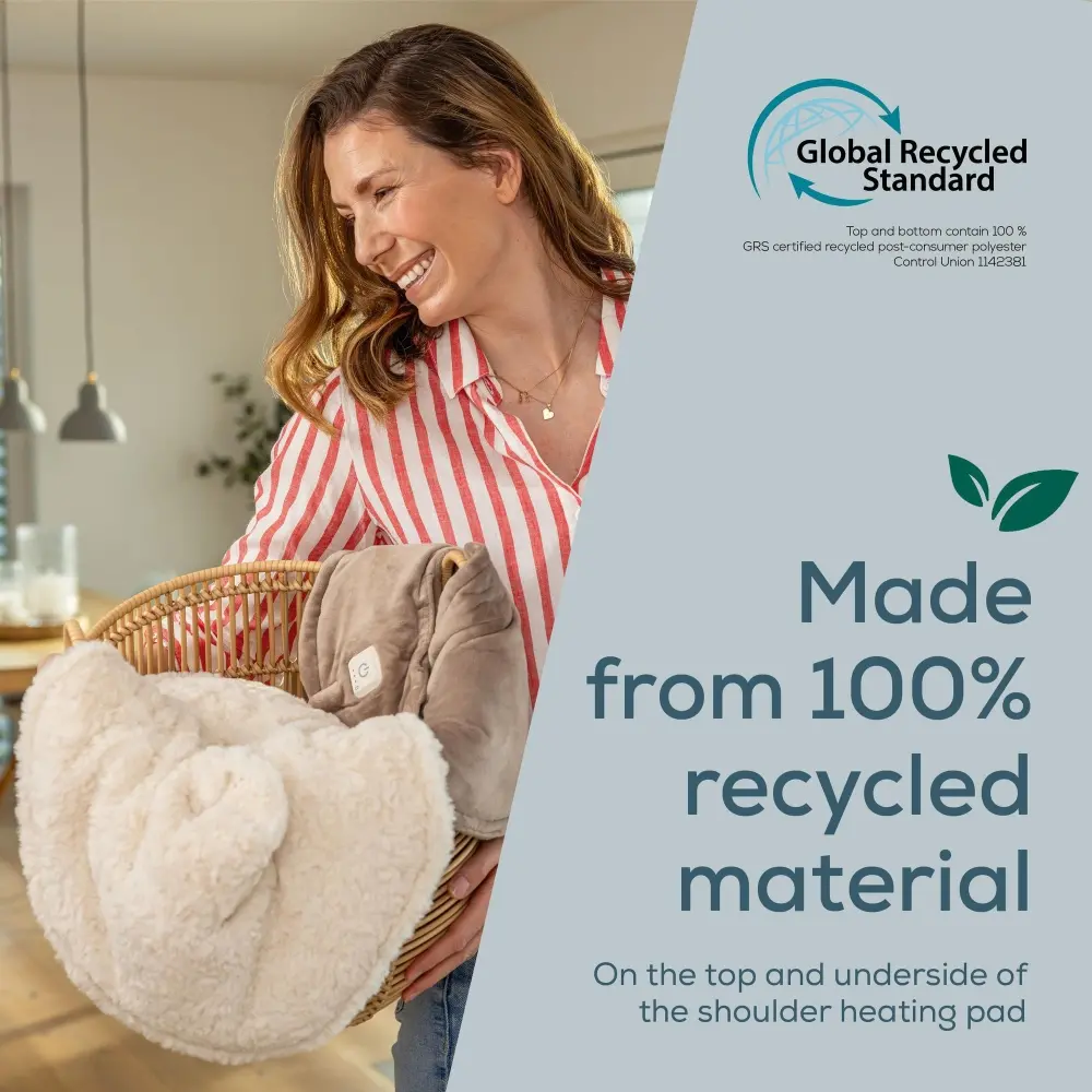 Термоподложка, Beurer HK 165 Huggy Taupe Shoulder heat pad; Soft & cosy material; lithium-ion battery; Soothing heat for up to 4 h; Machine-washable at 30°C; 3 temp. settings - image 7