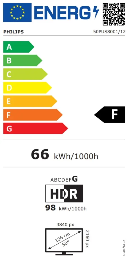 Τηλεόραση, Philips 50PUS8001/12, 50" 4K UHD LED, 3840x2160p, 60Hz, DVB-T/T2/T2-HD/C/S/S2, 3 πλευρών Ambilight, CL+2.0, Perfect Pixel UHD, HDR10, HLG - image 2