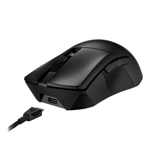 Мишка, Asus ROG Gladius III Wireless AimPoint Gaming Mouse, Connectivity (2.4GHz RF, Bluetooth, Wired), 36000 DPI sensor, 6 programmable buttons, ROG SpeedNova, Replaceable switches, Paracord cable, Black - 4