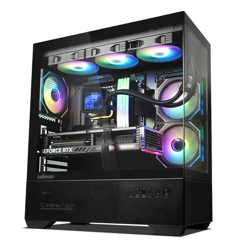 Кутия за компютър, Zalman ZALMAN CHRONIX  V2 MATX MID BK - image 1