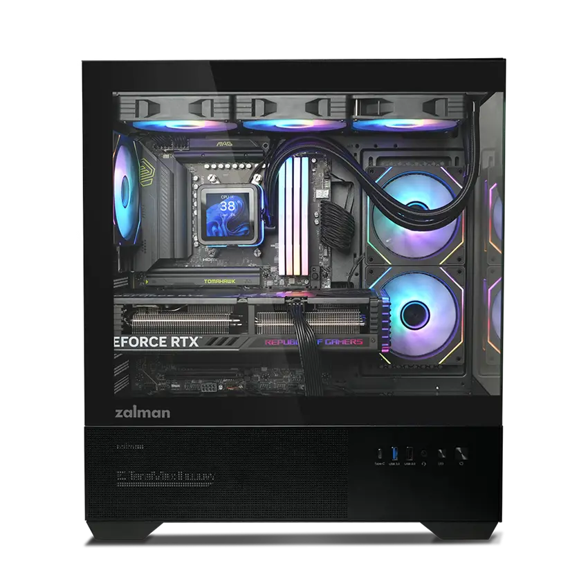 Кутия за компютър, Zalman ZALMAN CHRONIX  V2 MATX MID BK - image 2