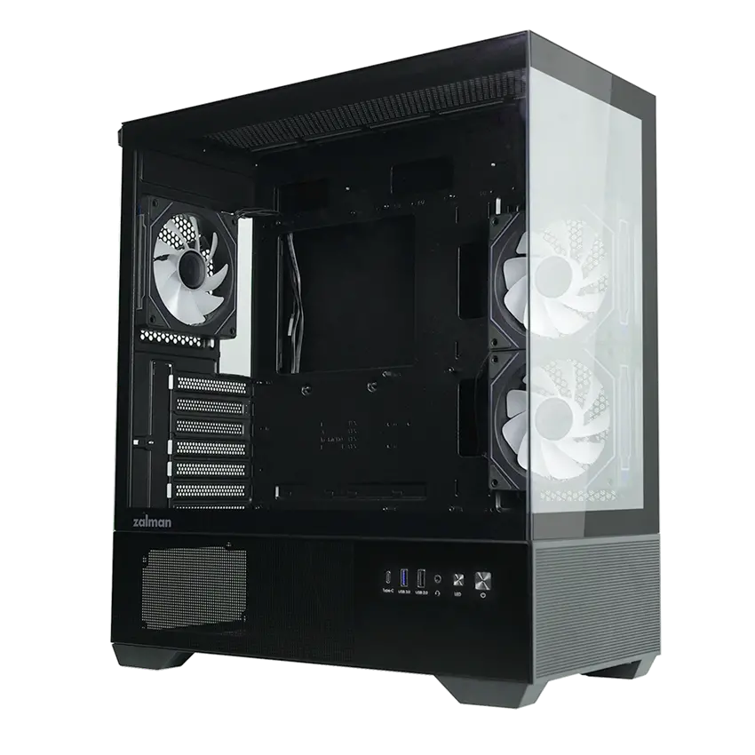 Кутия за компютър, Zalman ZALMAN CHRONIX  V2 MATX MID BK - image 5
