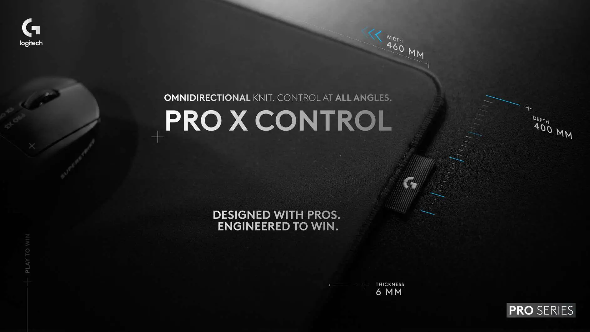 Геймърски пад Logitech Pro X Control 400x460 mm - Черен - image 4