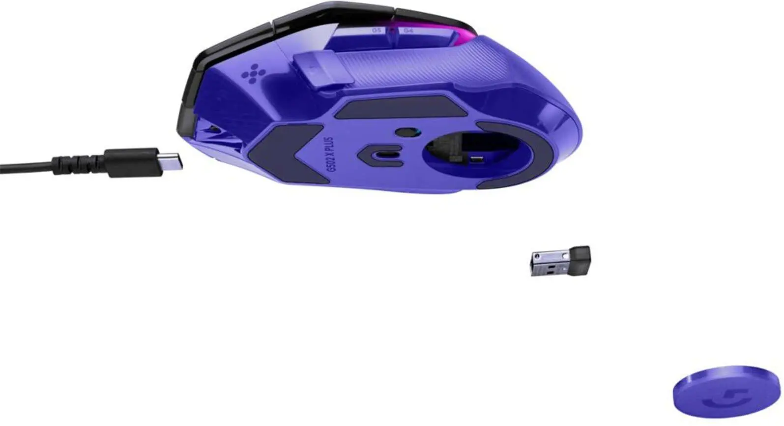 Геймърска безжична мишка Logitech G502 X Plus Lightsync RGB - Dark Lilac - image 9