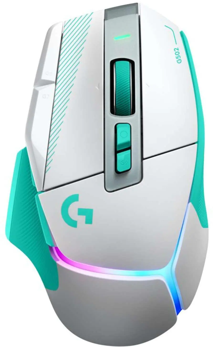 Геймърска безжична мишка Logitech G502 X Plus Lightsync RGB - Mint