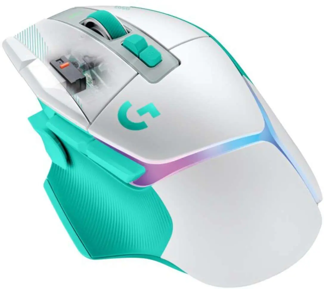 Геймърска безжична мишка Logitech G502 X Plus Lightsync RGB - Mint - image 2