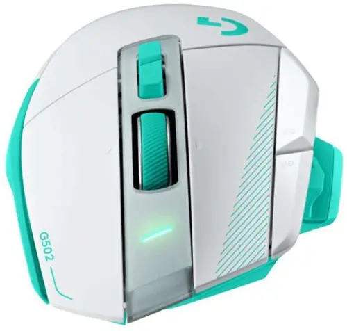 Геймърска безжична мишка Logitech G502 X Plus Lightsync RGB - Mint - 6