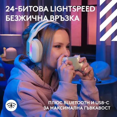 Геймърски безжични слушалки Logitech ASTRO A20 X Lightspeed - Бял - 7