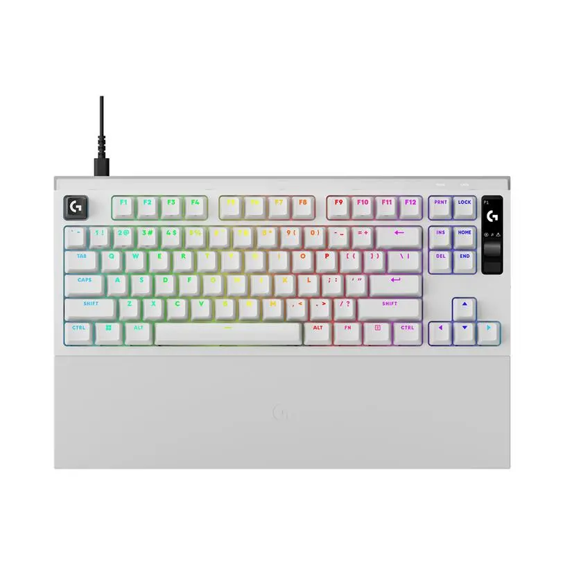 Tastatură mecanică gaming Logitech G Pro X2 RAPID TKL, Magnetic Analog Linear Switch - Alb