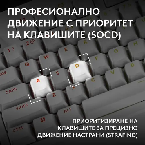 Tastatură mecanică gaming Logitech G Pro X2 RAPID TKL, Magnetic Analog Linear Switch - Alb - 7