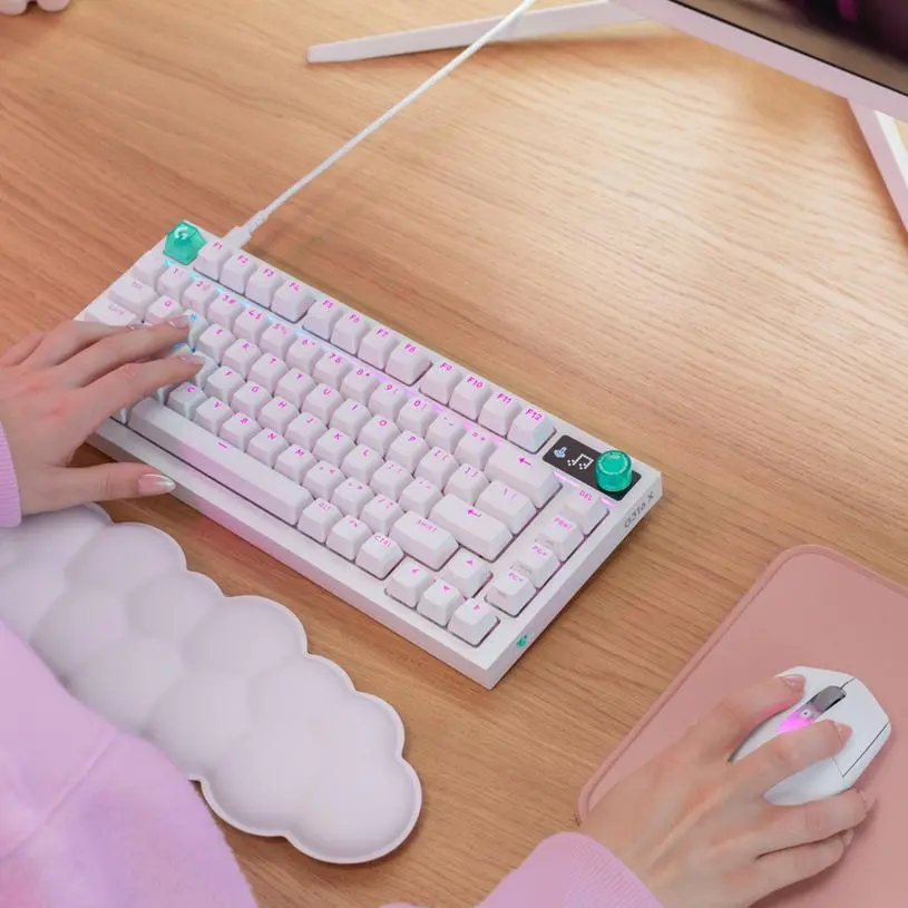 Геймърска механична клавиатура Logitech G316 X 75 - Hot-Swappable Tactile Switch - Бял - image 5
