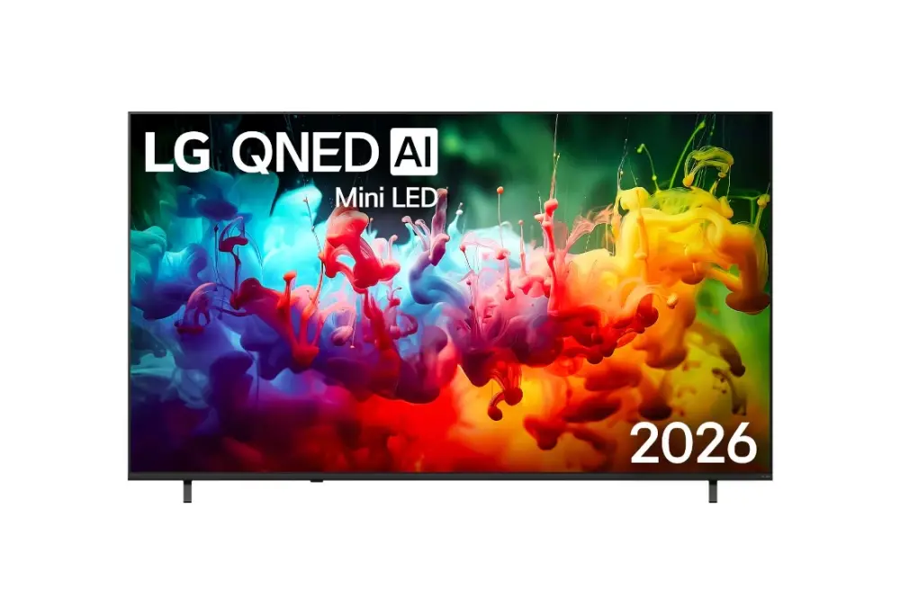Телевизор, LG 65QNED70B3C, 65" 4K QNED MiniLED Smart TV, 3840x2160, DVB-T2/C/S2, Alpha7 AI Processor, HDR10 / HLG, webOS 26 ThinQ, VRR/ALLM/HGiG, 4K Super Upscaling, WiFi 5, Bluetooth 5.3, AirPlay 2, LAN, CI, HDMI, AI Sound Pro, Google Cast, 2 pole Stand