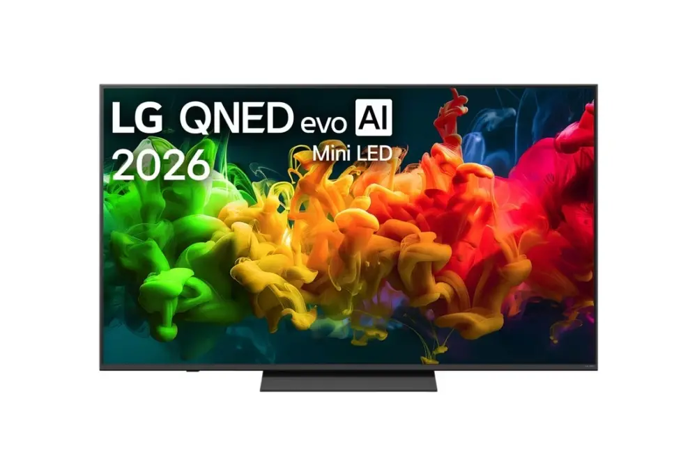 Телевизор, LG 65QNED81B3A, 65" 4K QNED MiniLED Smart TV, 3840x2160, DVB-T2/C/S2, Alpha7 AI Processor, HDR10 / HLG, webOS 26 ThinQ, VRR/ALLM / HGiG, 4K Super Upscaling, WiFi 5, Bluetooth 5.3, AirPlay 2, SPDIF, LAN, CI, HDMI, AI Sound Pro, Google Cast, Motion Booster