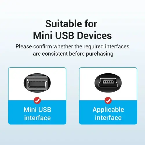 Vention Καλώδιο USB 2.0 C M / Mini USB 5pin 0.5m - COWBD - 11