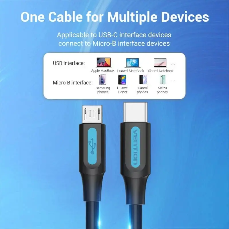 Vention Καλώδιο USB 2.0 C M / Micro-B USB M 0.5m - COVBD - image 5
