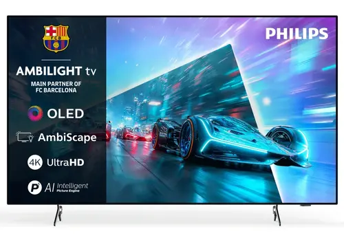 Televizor, Philips 55OLED761/12, 55" 4K UHD OLED, 3840x2160, 120Hz VRR, DVB-T/T2/C/S/S2, 3 sided Ambilight, HDR10+ Adaptive, Titan OS, Dolby Vision