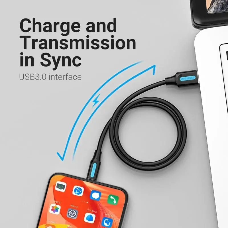 Vention Кабел USB 3.0 A M / USB-C M 0.5m - COZBD - image 3
