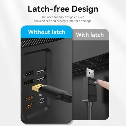 Vention Кабел Cable - Display Port v1.2 DP M / M Black 4K 3.0M - HAKBI - 9