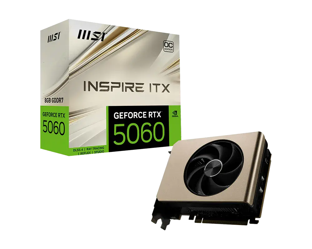 Placă video, MSI RTX5060 8G INSPIRE ITX OC