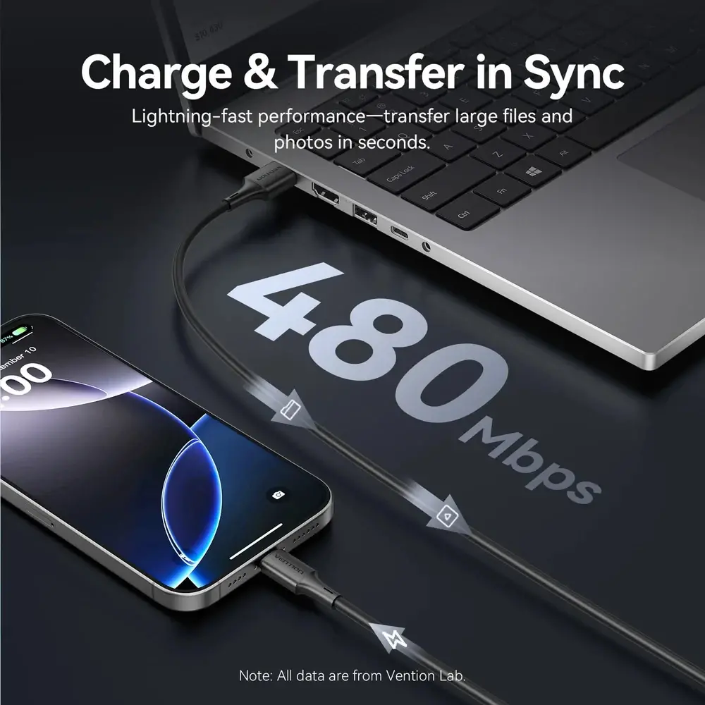 Vention Кабел USB 2.0 AM / USB-C M 0.25m - TRQBAC - image 10