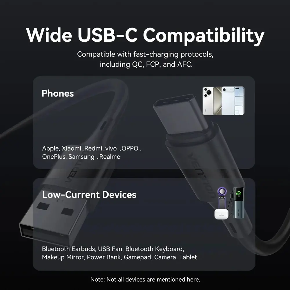 Vention Кабел USB 2.0 AM / USB-C M 0.25m - TRQBAC - image 11