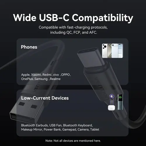 Vention Καλώδιο USB 2.0 AM / USB-C M 0.25m - TRQBAC - 12