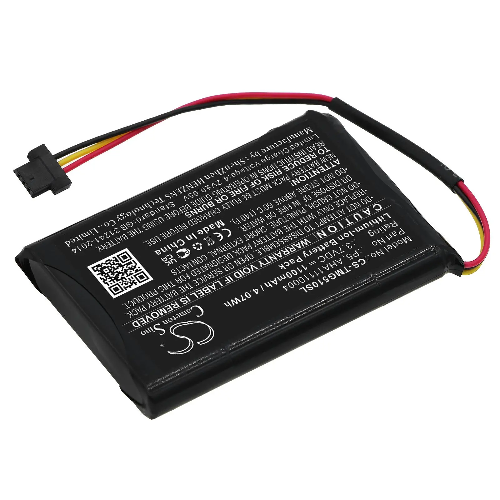 Μπαταρία για GPS TomTom AT6, Go 510, Go 520, Go 520 WIFI, VIA 62, Go Basic 6″ 3,7V 1100mAh LiIon Cameron Sino - image 2