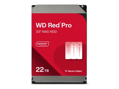 WD Red Pro NAS 22TB SATA 6Gb/s HDD 3.5inch internal 7200Rpm 512MB Cache 24x7 Bulk - 1