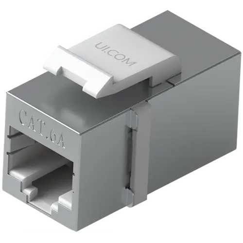 Ubiquiti UniFi UACC-Keystone-Coupler-C6A Pass-through Cat6A keystone coupler, Easy snap-in installation on a blank patch panel, (12) Keystone Couplers per pack - 1